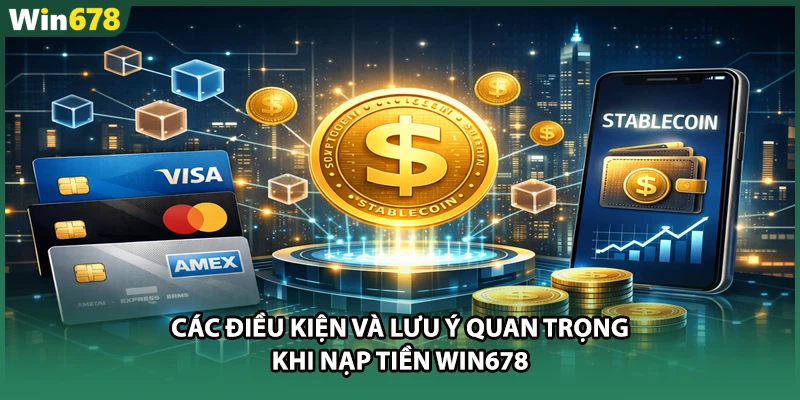 Các điều kiện và lưu ý quan trọng khi nạp tiền WIN678