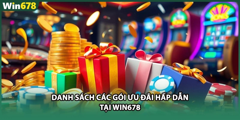 Danh sách các gói ưu đãi hấp dẫn tại WIN678