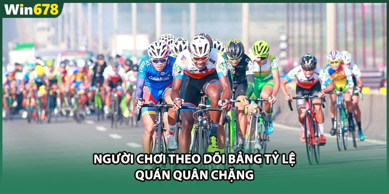 Người chơi theo dõi bảng tỷ lệ quán quân chặng
